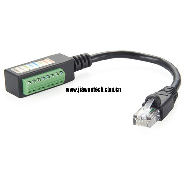 RJ45 Male to 8 Position Terminal Block 6 inch Pigtail Cable