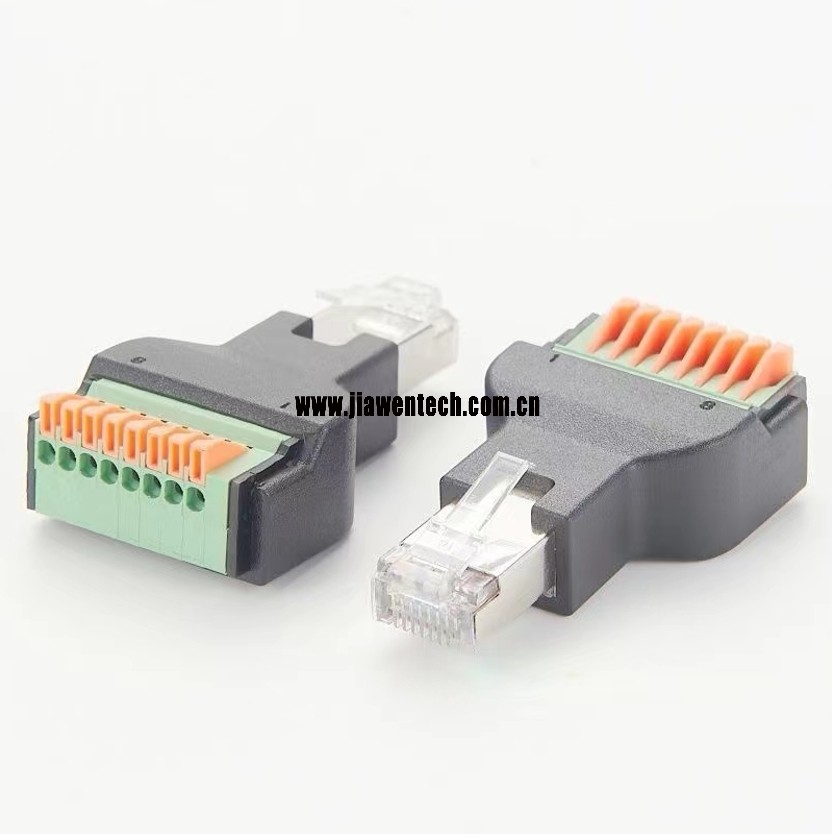 Ethernet RJ45 male To Screw Terminal