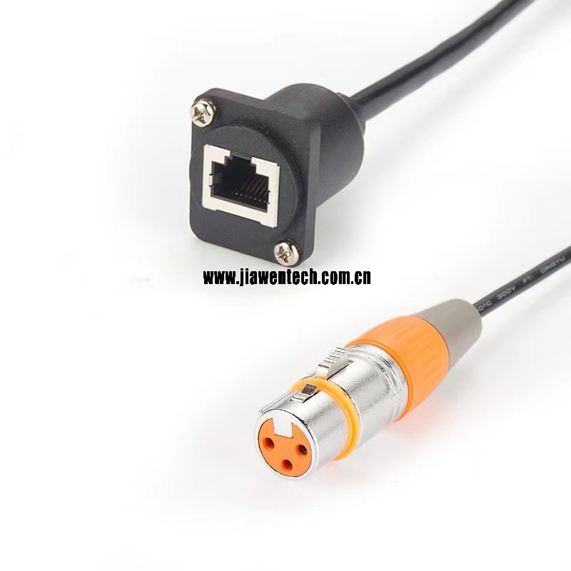 DMX ADAPTER Panel mount XLR female to RJ45