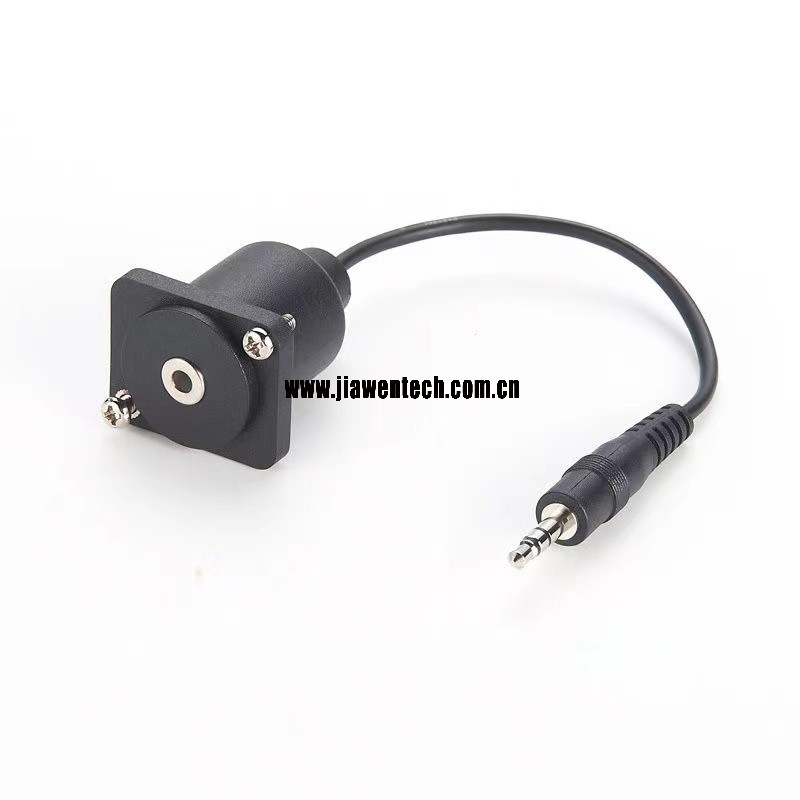 D Series Style panel mount 3.5mm Audio feed-thru connector