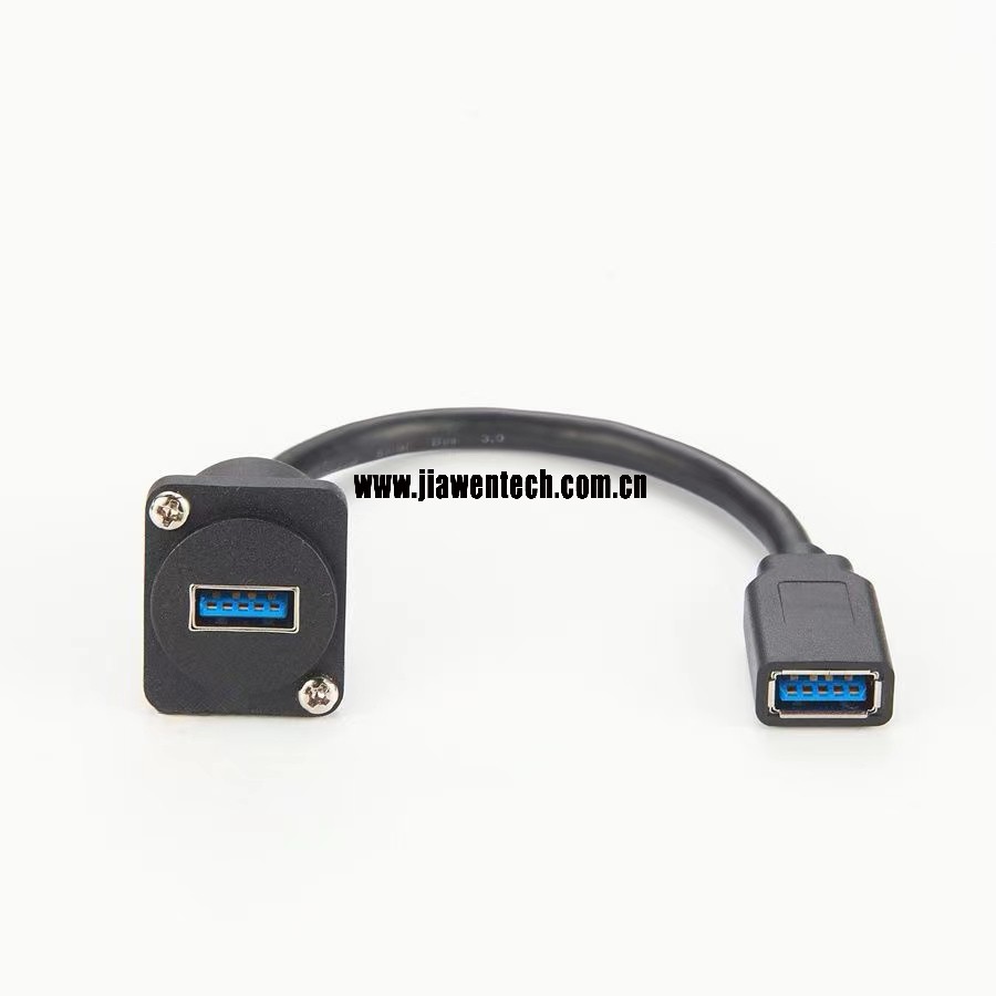 D type USB Socket Connector Panel Mount