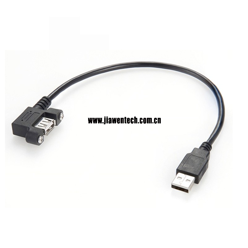 USB Panel Mount Right Angle Down Extension Cable