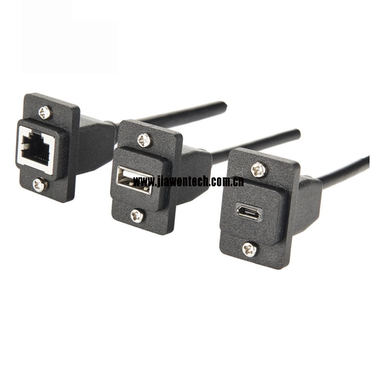 ECF Style RJ45 Panel Mount Cable