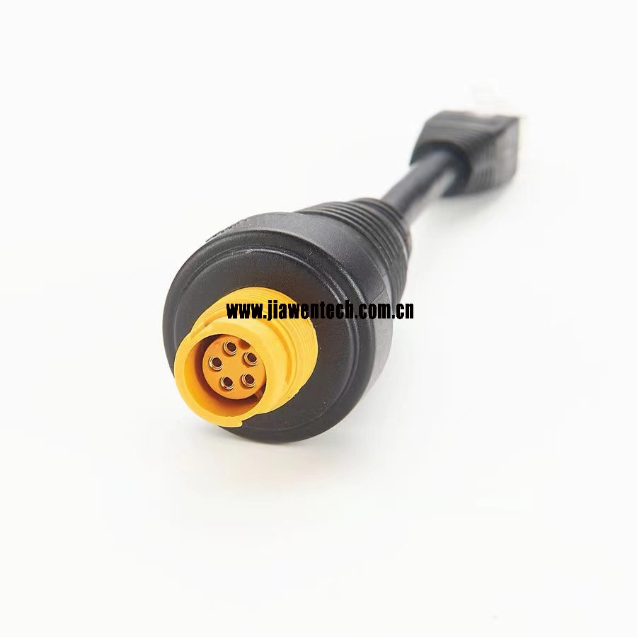 Ethernet Adaptor RJ45 Male to Yellow 5 pin Female