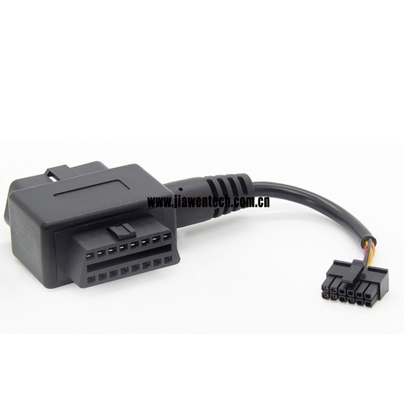 OBD M/F pass thro cable to molex connector