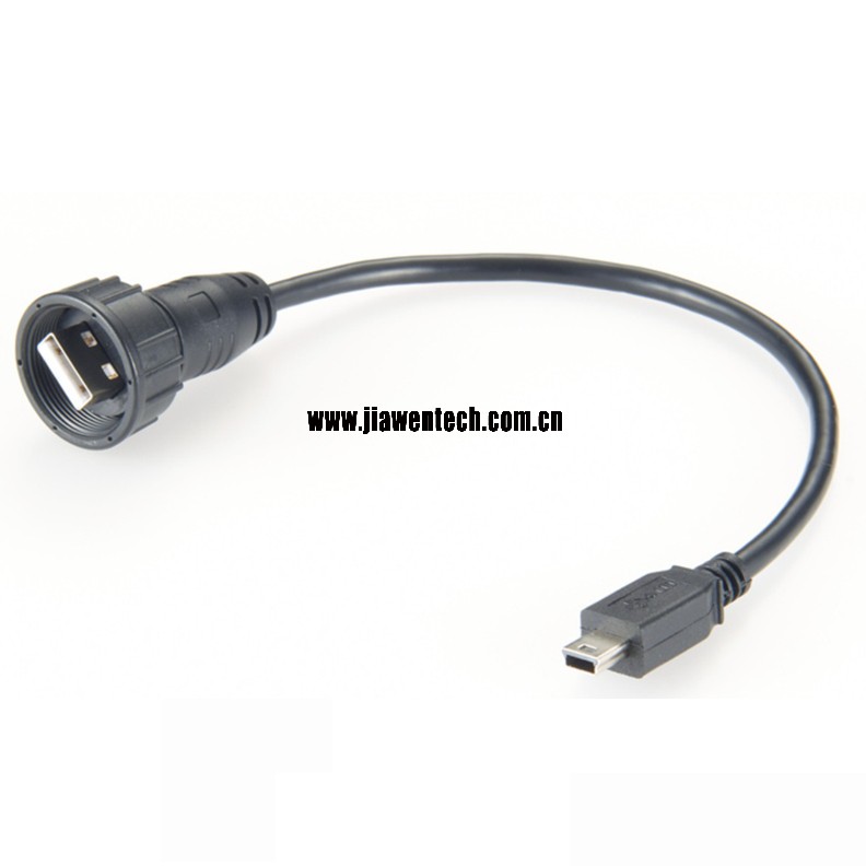 Waterproof USB Type Mini B 5 Extension Cable Assembly