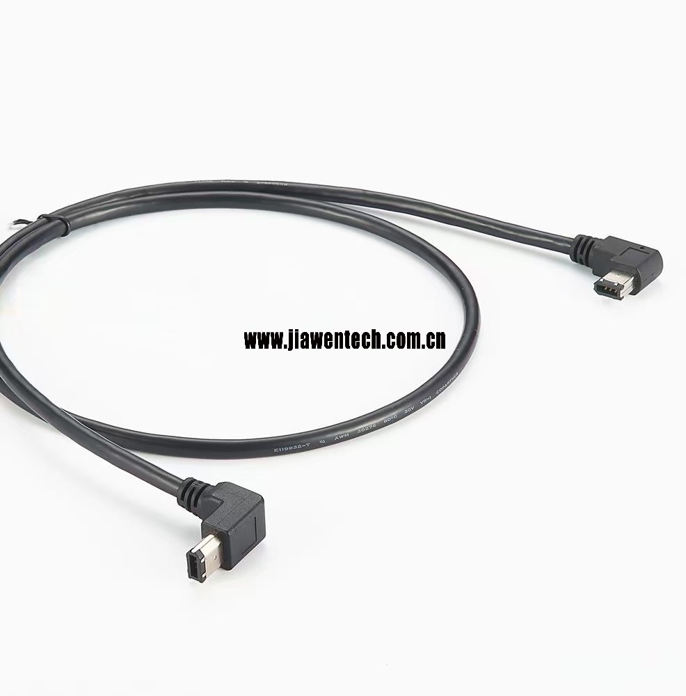 FireWire 400 6 Pin Right Angle Cable