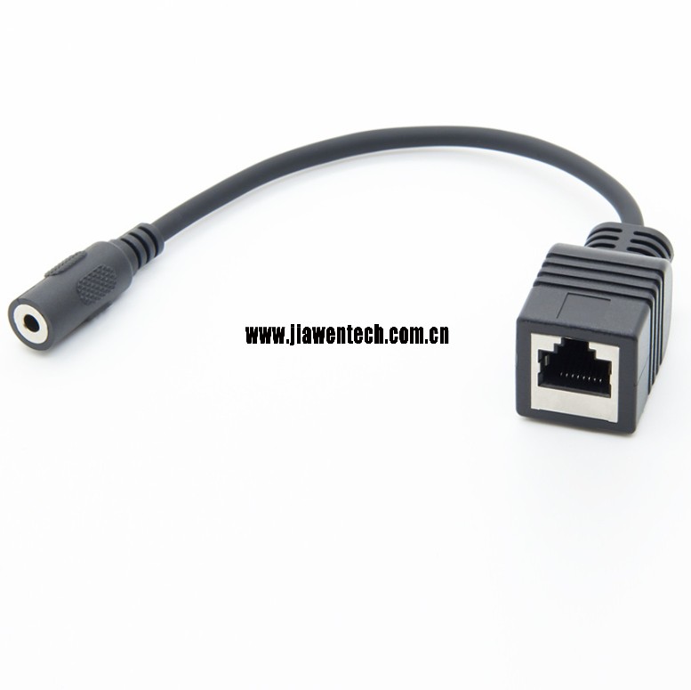 RJ-45 Female to 1/8