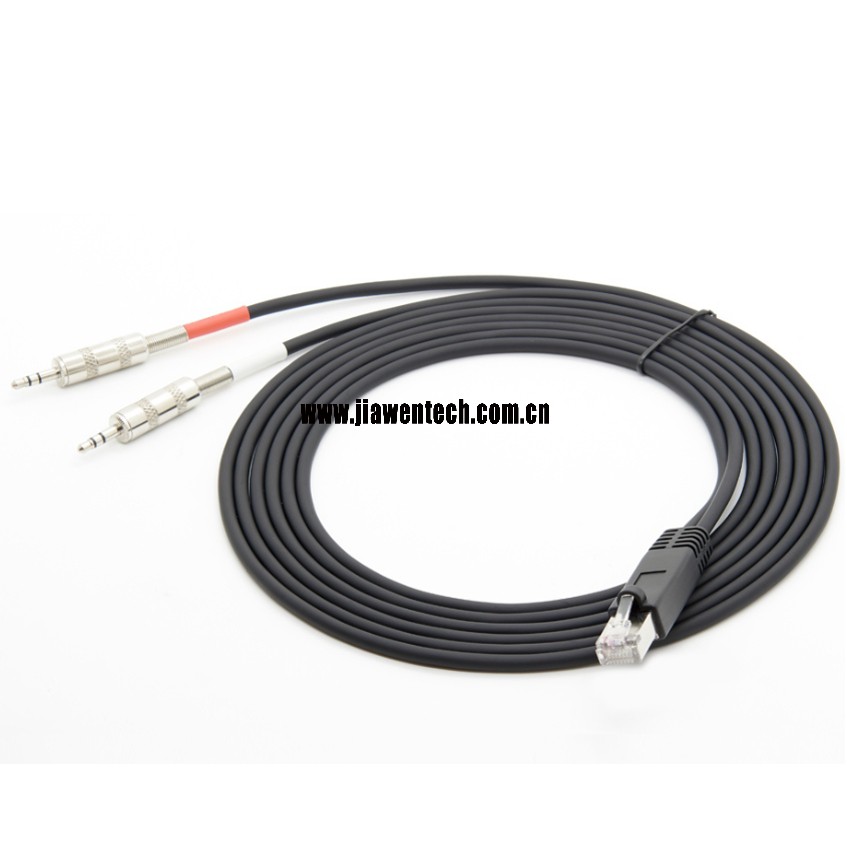 Adapter Cable RJ-45 Male to dual 1/8in Male Balanced