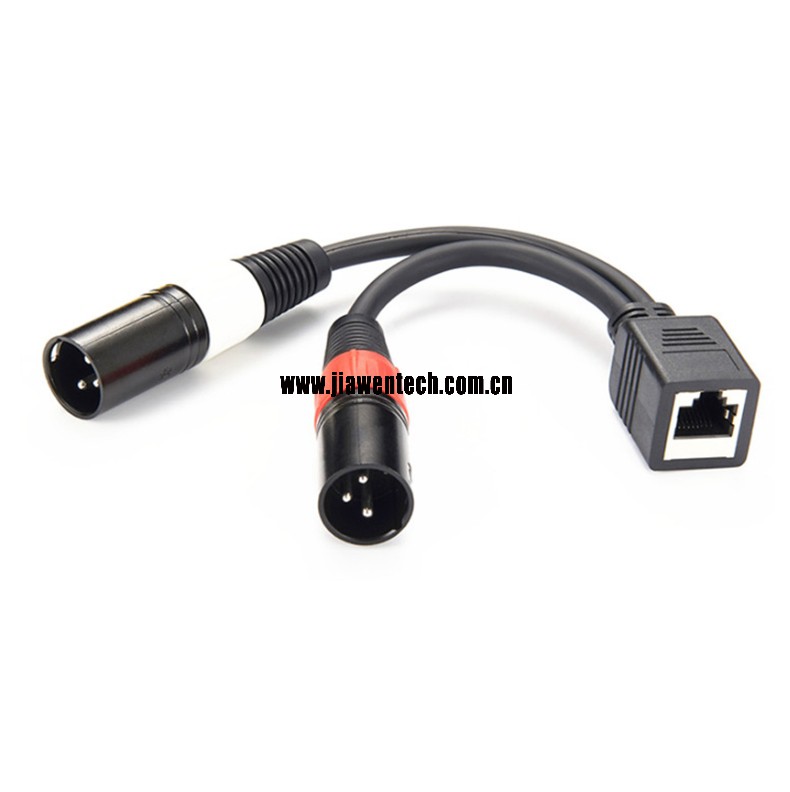 RJ45 FEMALE TO DUAL XLR MALE Cable