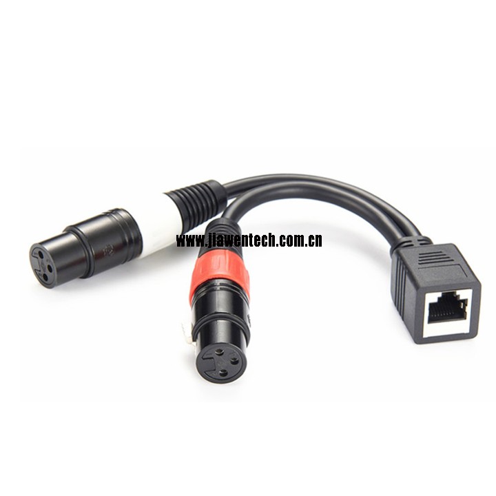 ​RJ45 FEMALE TO DUAL XLR FEMALE Cable