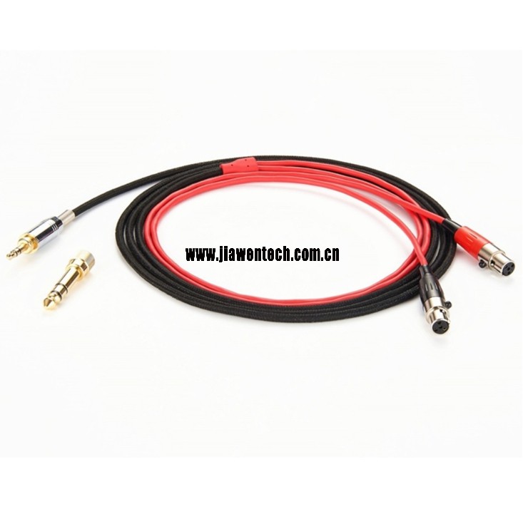 Jack 6.35mm to 2x Mini XLR Headphone Cable