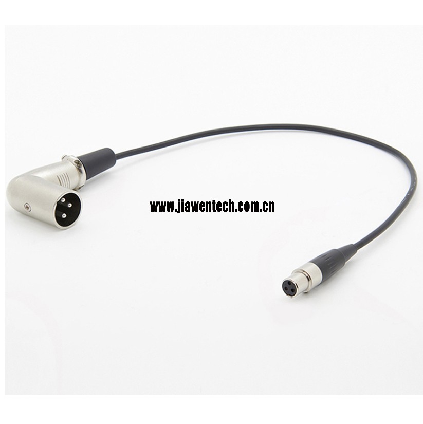 Low profile XLR male to TA3F female cable