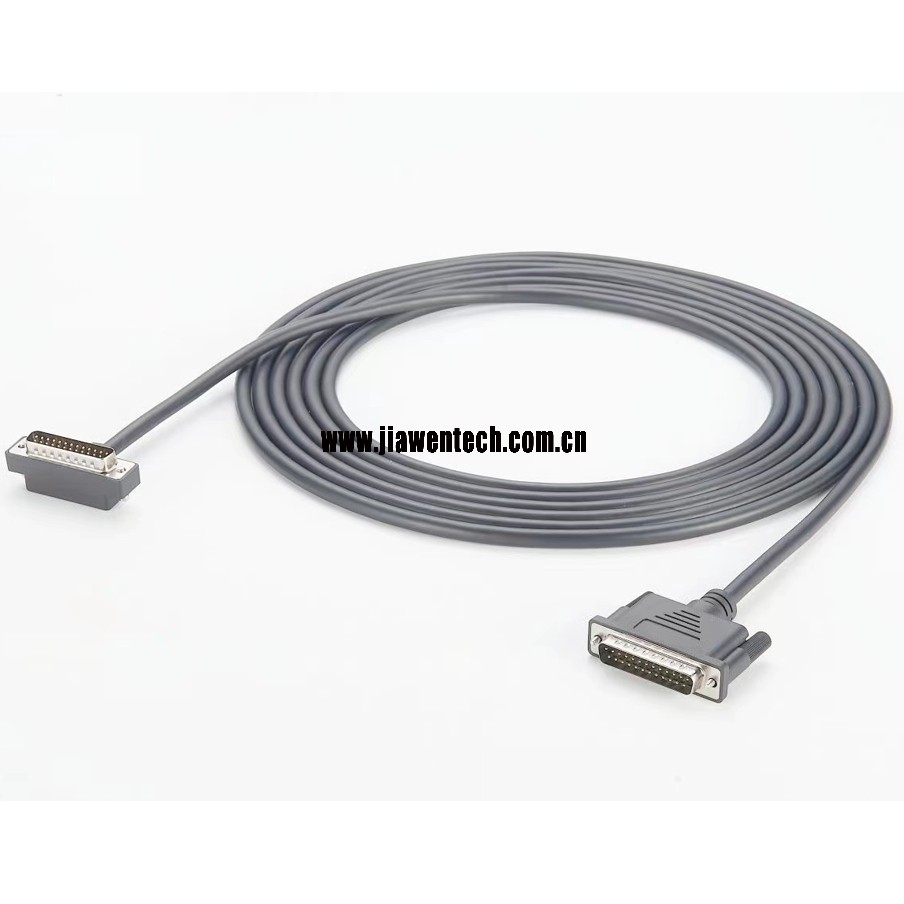 Molded D-Sub Cable DB25 Male Right Angle