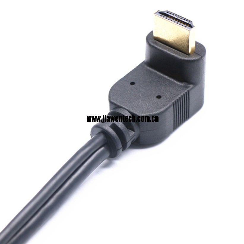 HDMI right angle cable assembly