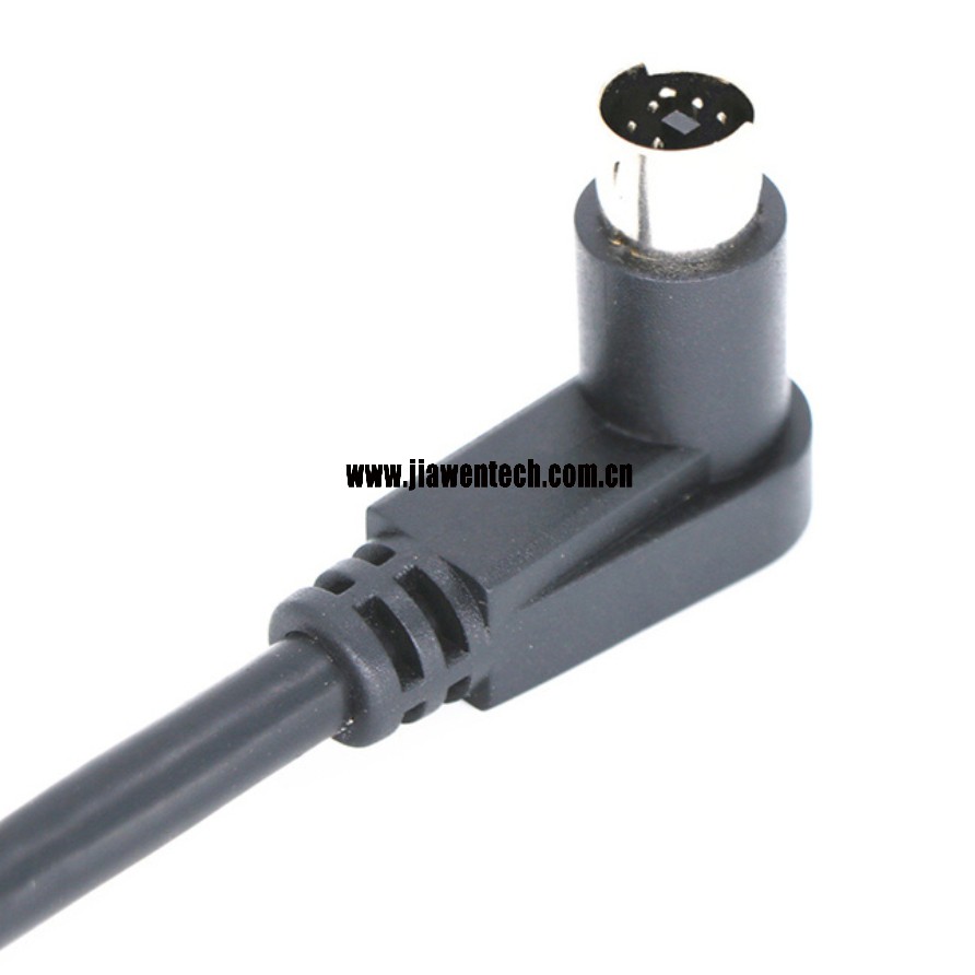 Mini Din 7 Pin right angle cable assembly