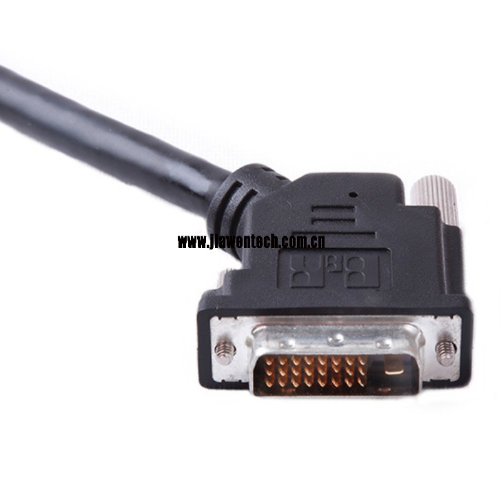 45 degree angled DVI cable assembly