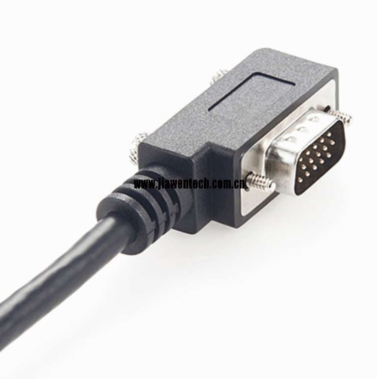 Right Angle VGA DB15 cable assembly