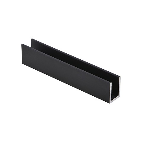 BLACK Glass Mounting U Channel
