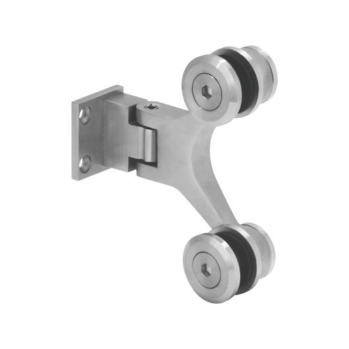 Wall to glass hinge (With spring and stop at 90°)