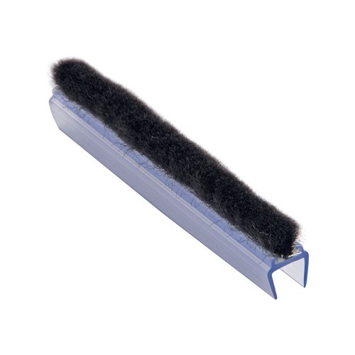 Glass Door PVC Seal with Brush - No Glue Required
