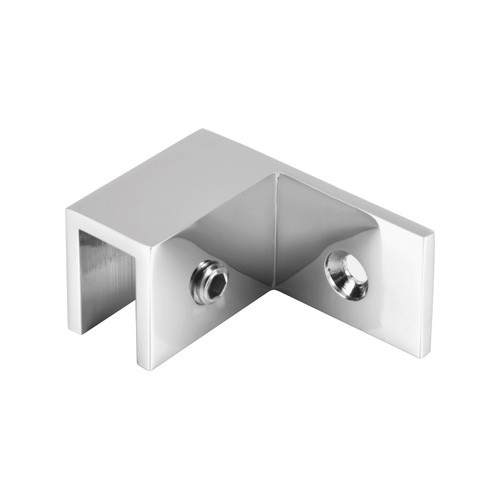 Brass Right Wall Mount Glass Shelf Clamp
