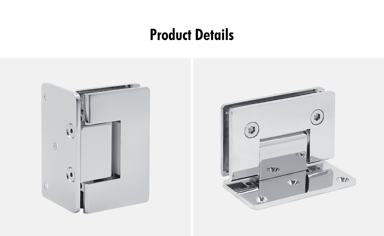 Glass to Wall L Shape 90° Shower Hinge (SHT-A3-ST)