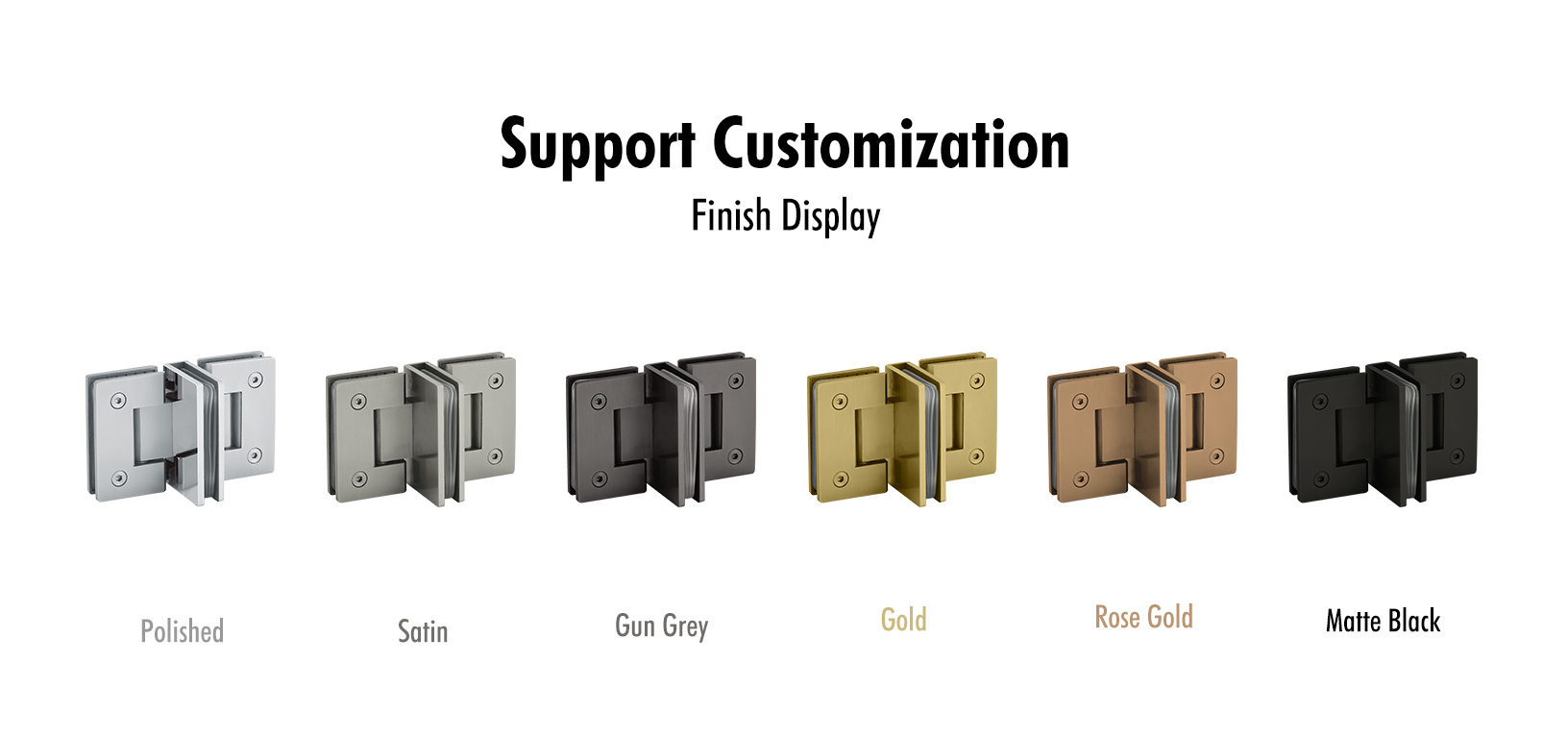Glass to Glass 90° Shower Hinge (SHL-A3-ST)