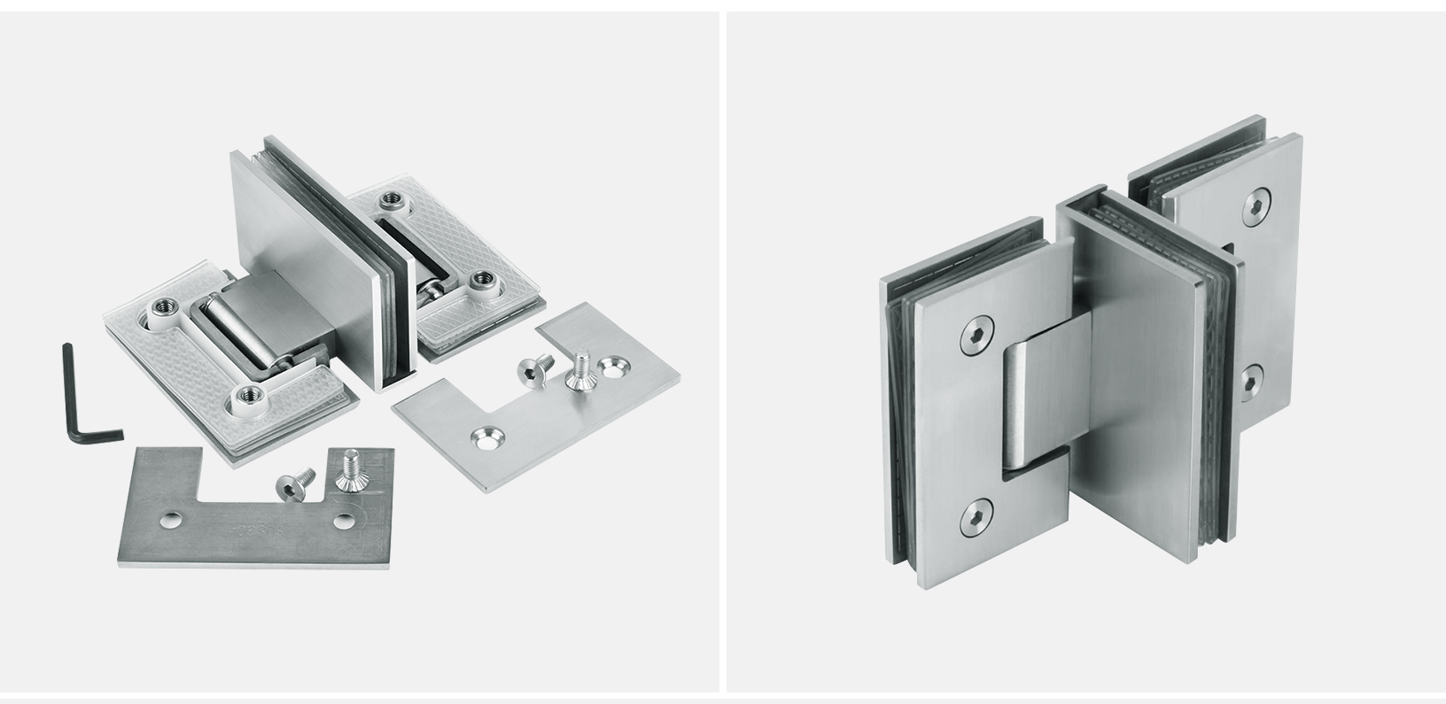 Glass to Glass 90° Shower Hinge (SHL-A3-ST)