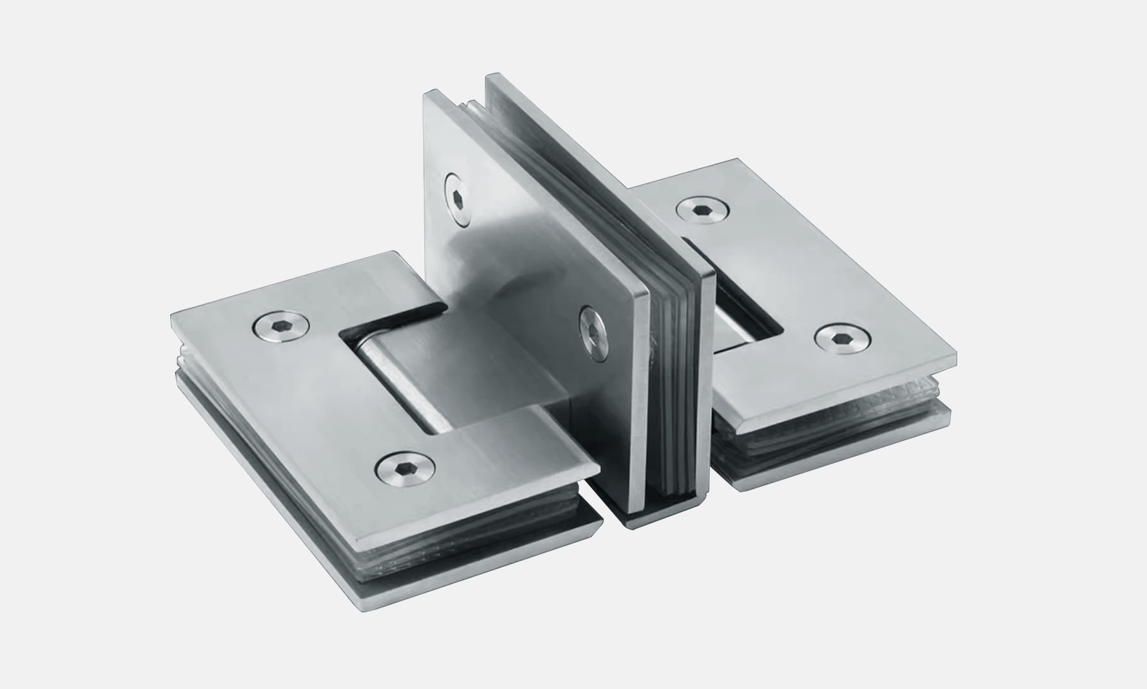 Glass to Glass 90° Shower Hinge (SHL-A3-ST)