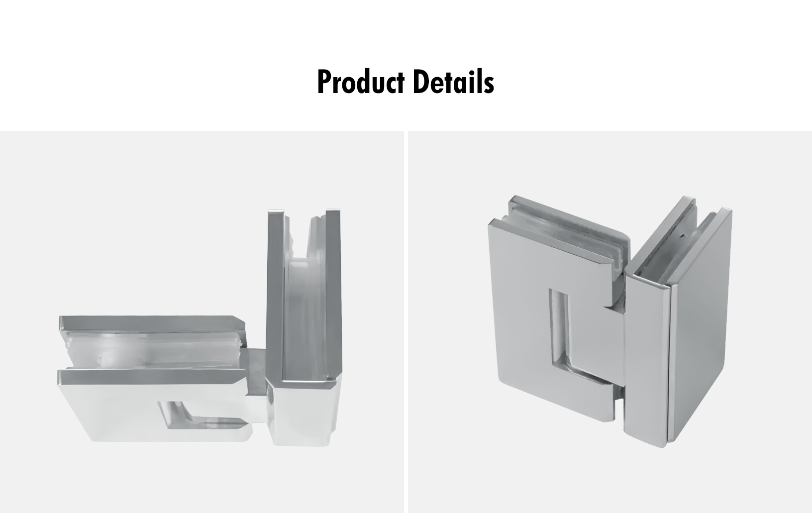 Glass to Glass 90° Shower Hinge (SHL-A1-ST)