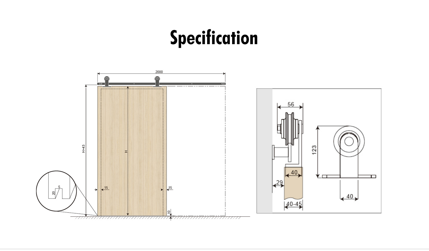 Sliding Barn Door (OF-W-11)