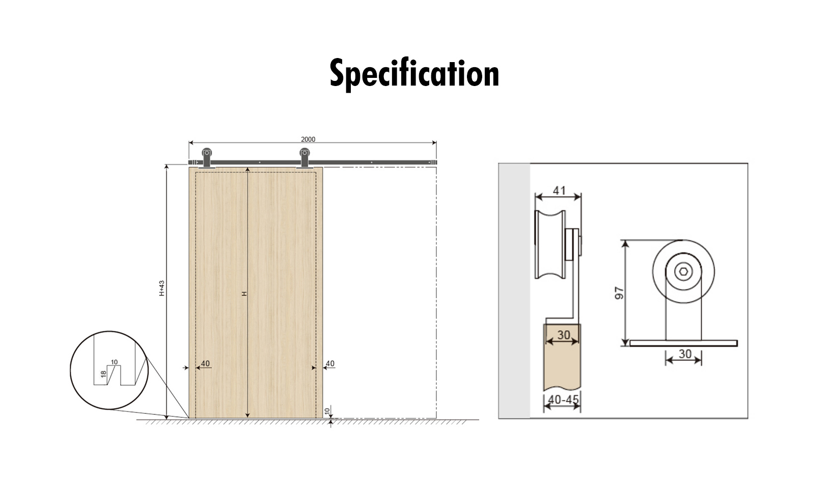 Sliding Barn Door (OF-AO)