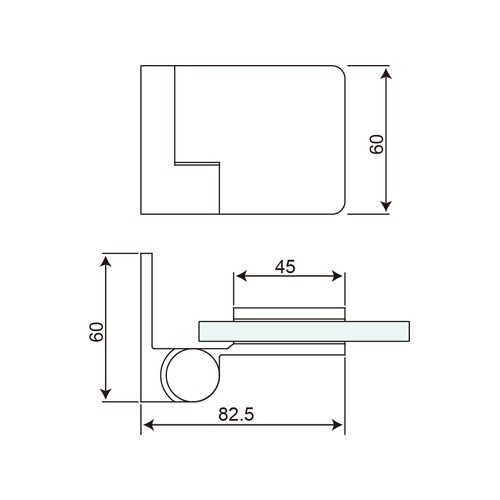 Wall Mount Offset Back Plate Self Rising Shower Hinge