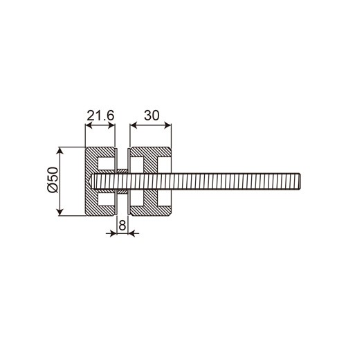 Stainless Steel Cylindrical Shape Glass Standoff (SFC-208)