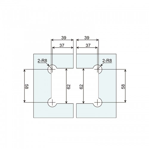 Glass to Glass 135° Shower Hinge (SH135-A-ST)