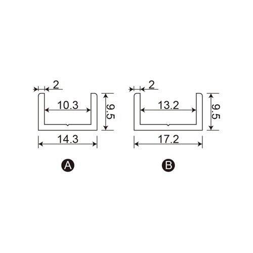 Glass Mounting U Channel (SFL-107)