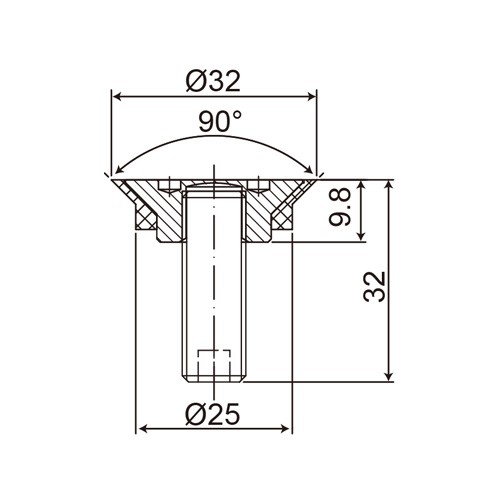 Single Point Fixing Glass Standoff (OF-F-11)