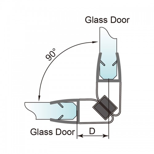 6-12mm Glass Door Golden Finished Magnetic PVC Seal (PS-10M-G)