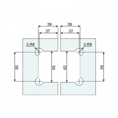 Glass to Glass 180° Shower Hinge (SH180-A-ST)