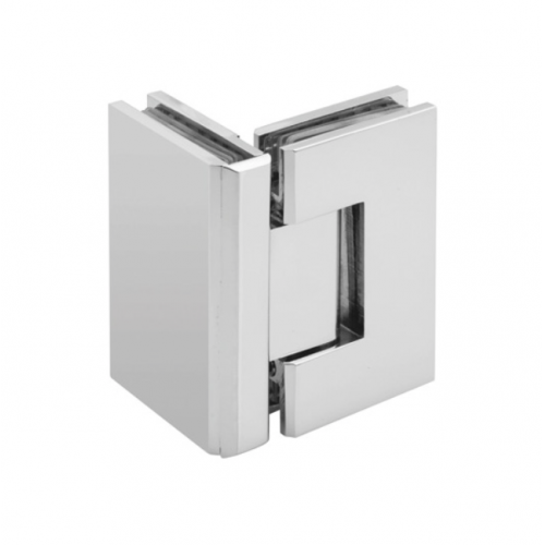Square Edge L Shape 90° Glass to Glass Shower Hinge