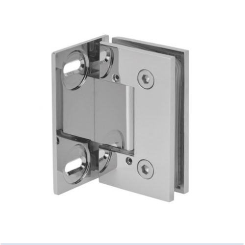 Wall Mount L Shape Full Back Plate Shower Hinge with Cover
