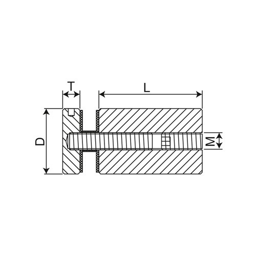 Stainless Steel Cylindrical Shape Glass Standoff (SFC-205)