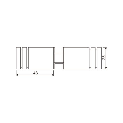 Brass Modern Style Rectangular Double Pull Knob (SK-53S)