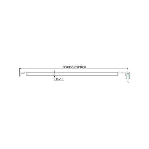 Rectangular Glass to Wall Stabilizer Bar (SR-001S)