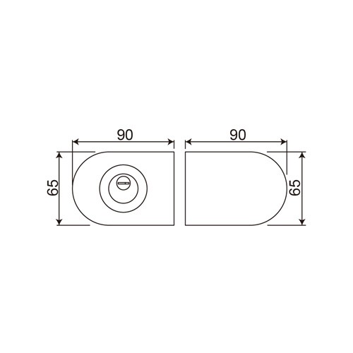 Stainless Steel No Glass Cutout Glass to Glass Lock (LHL-048)