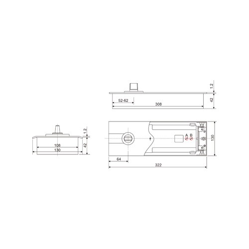 Glass Swing Door Floor Spring (FSP-80)