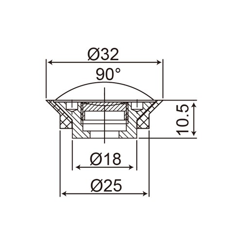 Single Point Fixing Glass Standoff (OF-F-10)