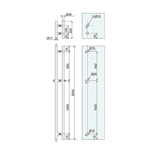 Cylinder Pull Handle with Lock (OF-H-4)