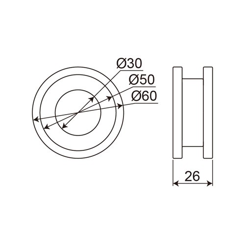 SKR-02 Stainless Steel Circle-Shaped Sliding Door Handle